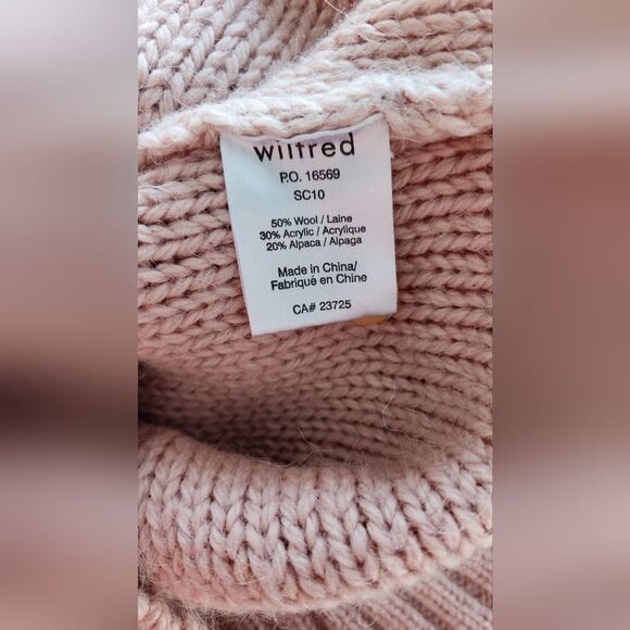 Wilfred Aritzia light pink knit short sleeve wool/alpaca sweater - Size Small - Picture 7 of 7